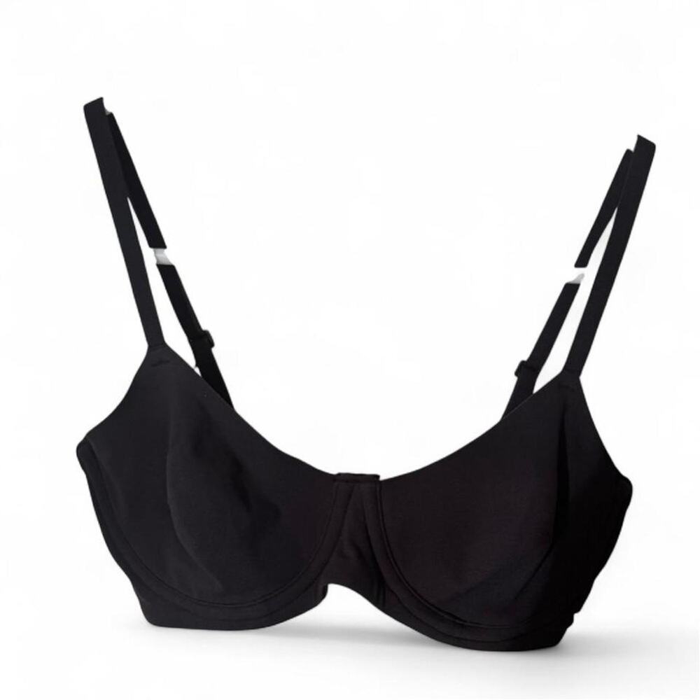 SKIMS Fits Everybody Unlined Demi Bra - Black - Size 44C - NWT